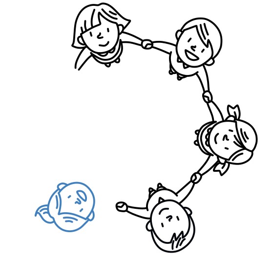 Hướng dẫn vẽ những người bạn nắm tay nhau - Bước 9