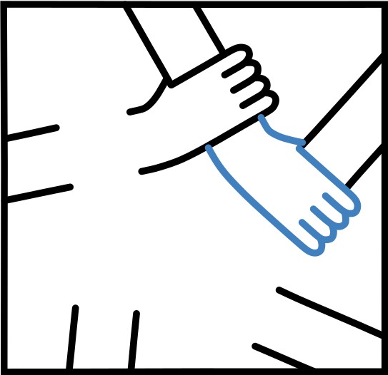 Hướng dẫn vẽ những cánh tay đa sắc màu nắm lấy nhau - Bước 4