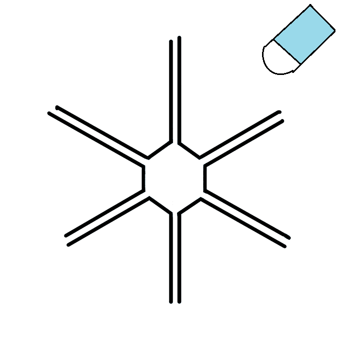 Hướng dẫn cách vẽ bông tuyết thật đẹp và trông thật đẹp đẽ cho bé - Bước 4
