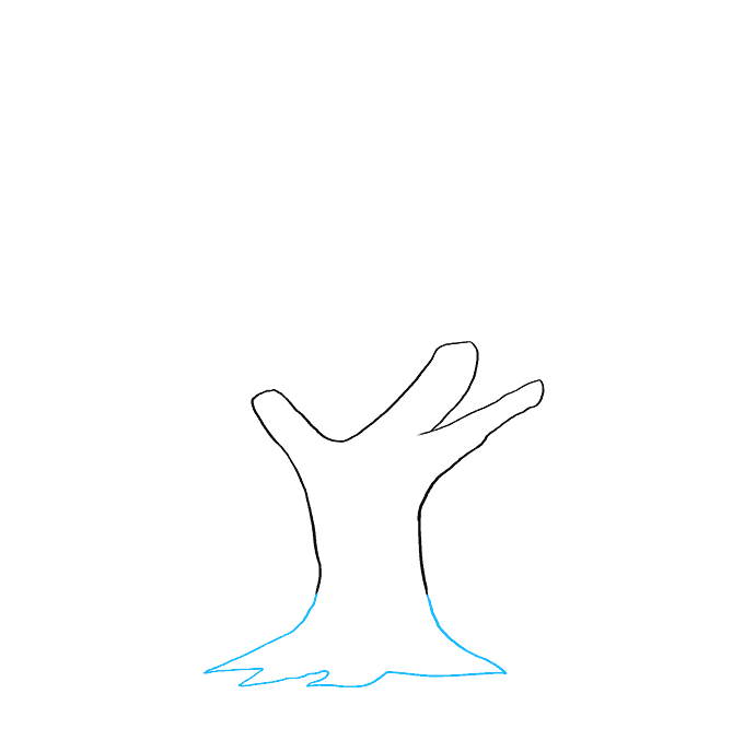 Hướng dẫn cách vẽ cái cây đơn giản và thật đẹp cho bé - Bước 2