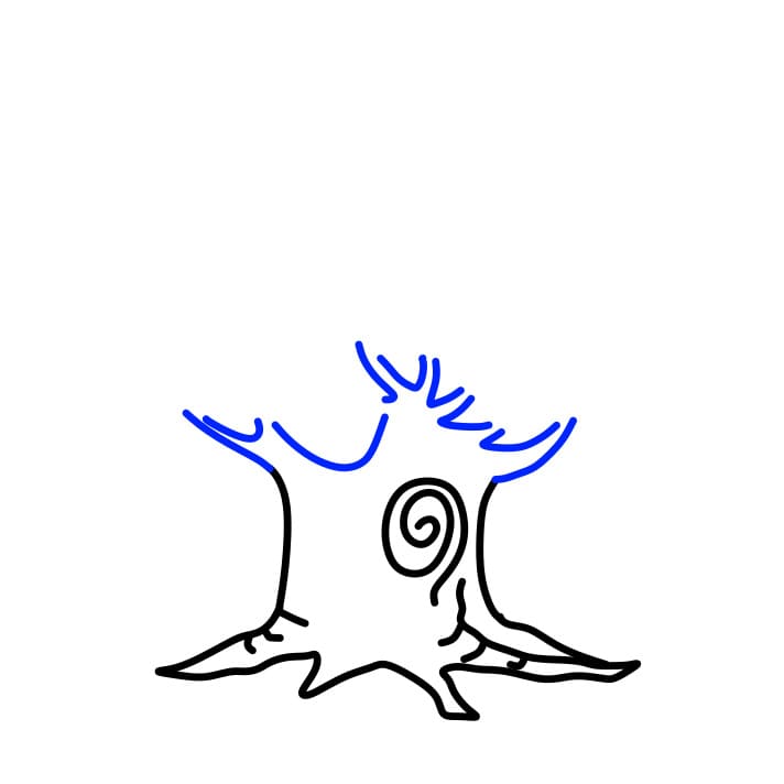 Hướng dẫn vẽ cái cây cổ thụ - Bước 3