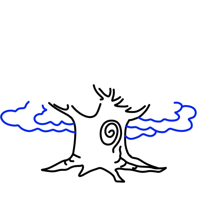 Hướng dẫn vẽ cái cây cổ thụ - Bước 4