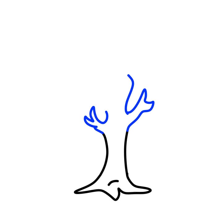 Hướng dẫn vẽ cái cây - Bước 3