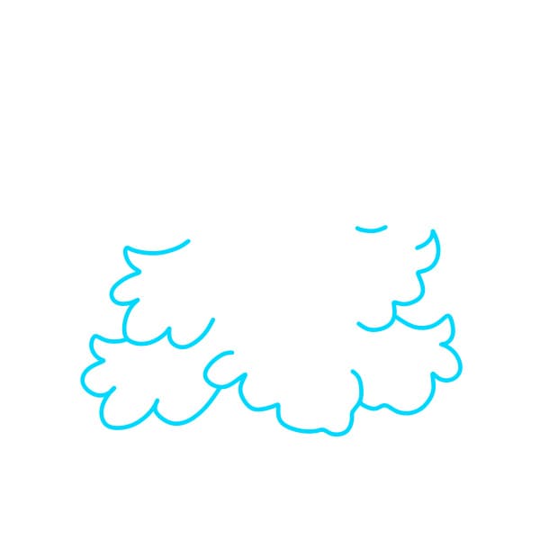 Hướng dẫn vẽ cây thông Noel - Bước 1