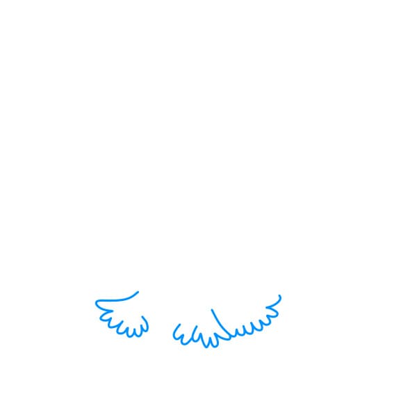 Hướng dẫn vẽ cây thông Noel - Bước 1