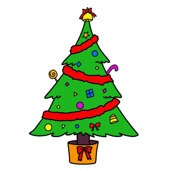Hướng dẫn vẽ cây thông Noel