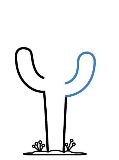 Hướng dẫn vẽ cây xương rồng dưới ánh mặt trời - Bước 5