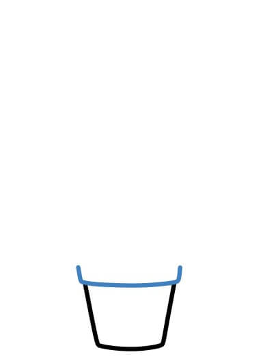 Hướng dẫn vẽ chậu cây xương rồng đơn giản - Bước 2