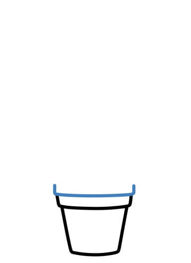 Hướng dẫn vẽ chậu cây xương rồng đơn giản - Bước 3