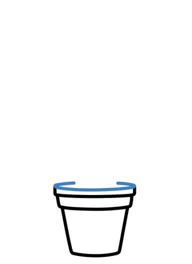 Hướng dẫn vẽ chậu cây xương rồng đơn giản - Bước 4