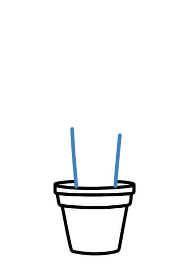 Hướng dẫn vẽ chậu cây xương rồng đơn giản - Bước 5