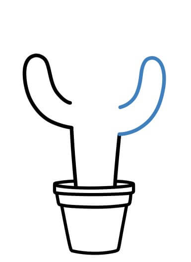 Hướng dẫn vẽ chậu cây xương rồng đơn giản - Bước 7