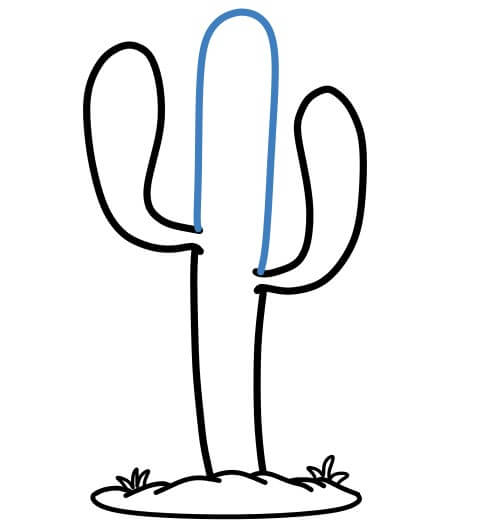 Hướng dẫn vẽ một cái cây xương rồng xanh tốt - Bước 6