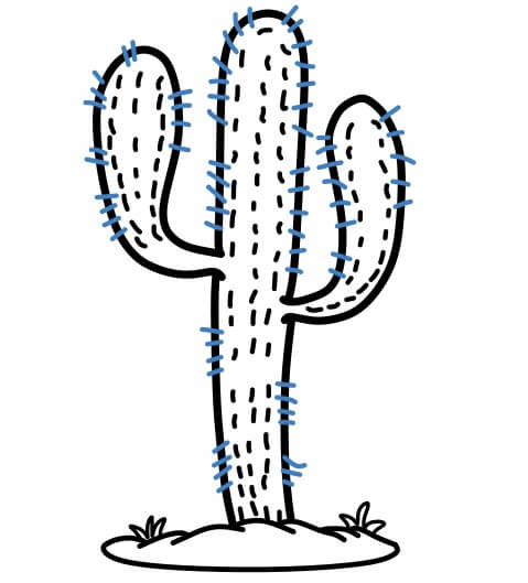 Hướng dẫn vẽ một cái cây xương rồng xanh tốt - Bước 8