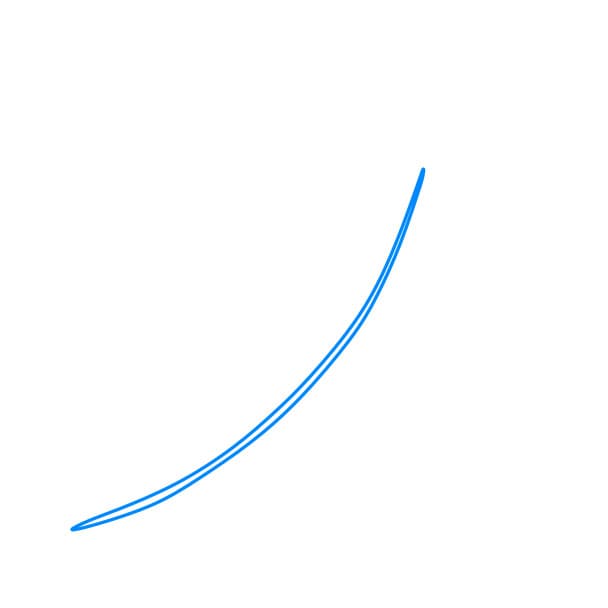 Hướng dẫn cách vẽ cành với nhiều chiếc lá đơn giản cho bé - Bước 1