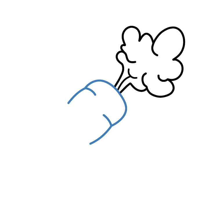 Hướng dẫn vẽ Củ Cà Rốt đơn giản. - Bước 3