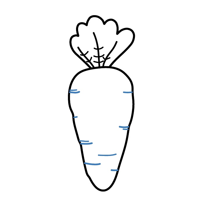 Hướng dẫn vẽ Củ Cà Rốt hoạt hình vui vẻ. - Bước 5