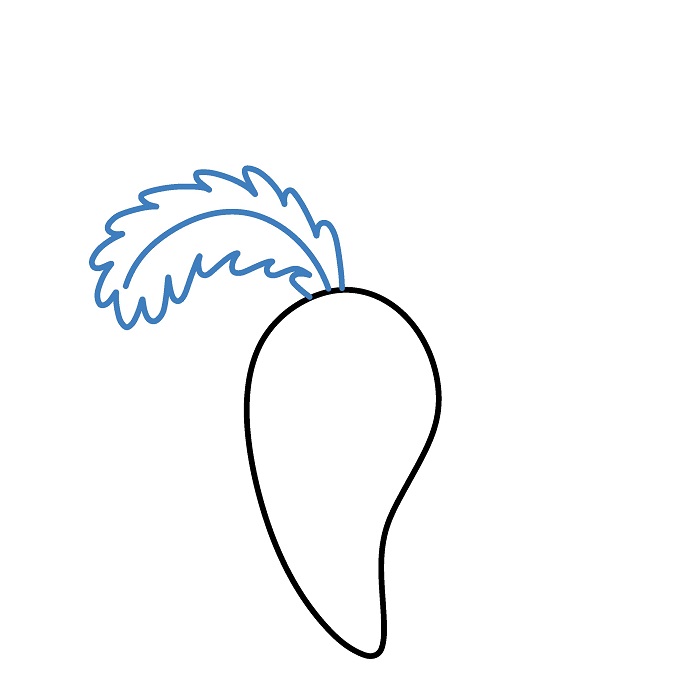 Hướng dẫn vẽ Củ Cà Rốt hoạt hình đáng yêu. - Bước 2