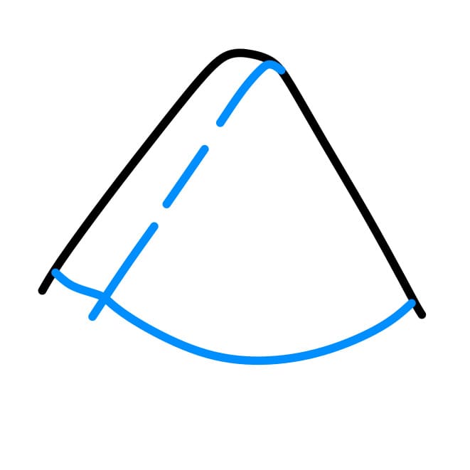 Hướng dẫn cách vẽ dưa hấu đẹp và đơn giản cho bé - Bước 2