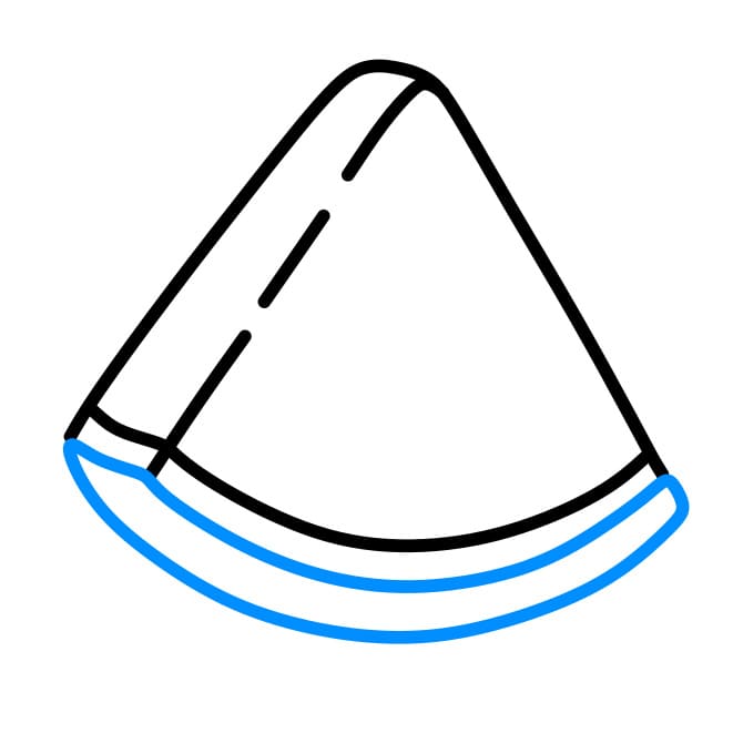 Hướng dẫn cách vẽ dưa hấu đẹp và đơn giản cho bé - Bước 3