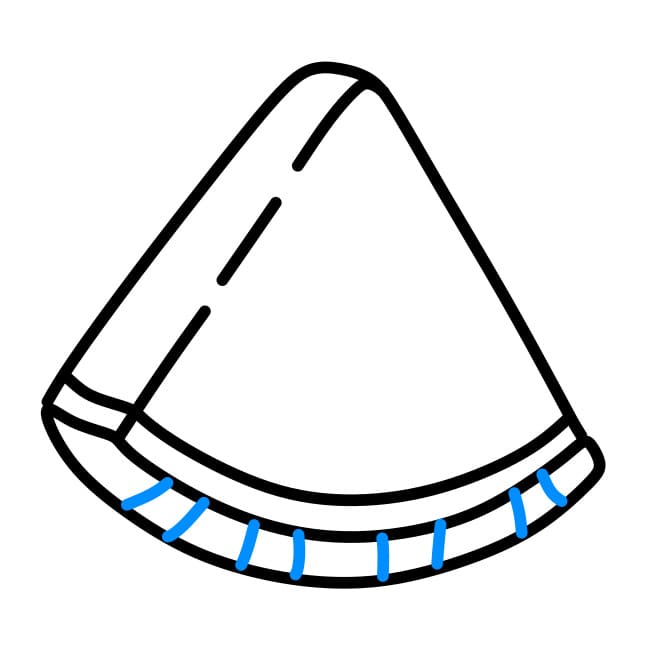 Hướng dẫn cách vẽ dưa hấu đẹp và đơn giản cho bé - Bước 4