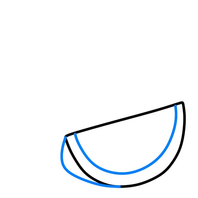 Hướng dẫn vẽ dễ dàng : dưa hấu - Bước 2