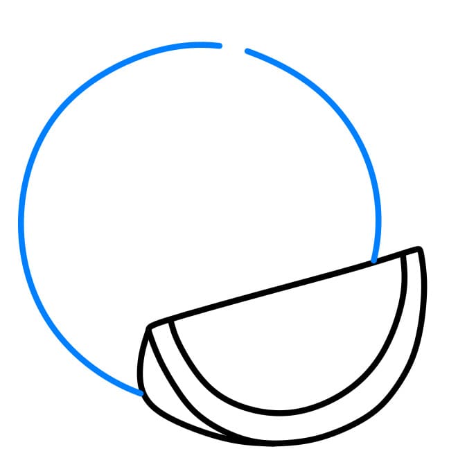 Hướng dẫn vẽ dễ dàng : dưa hấu - Bước 3