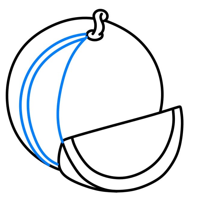 Hướng dẫn vẽ dễ dàng : dưa hấu - Bước 5