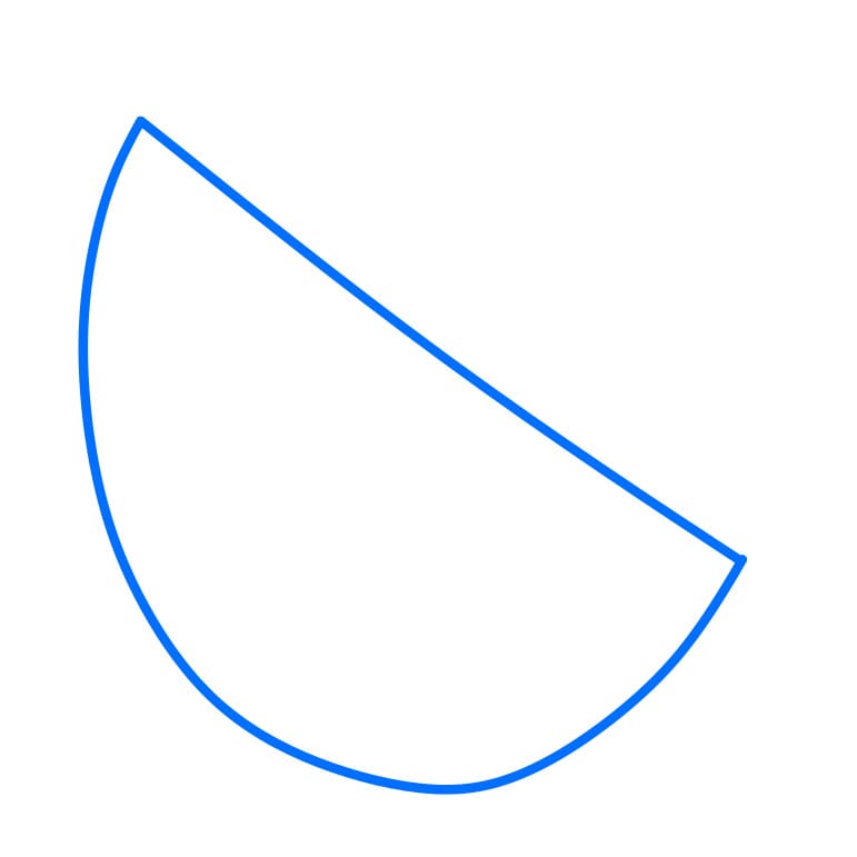 Hướng dẫn cách vẽ dưa hấu chi tiết từng bước cho bé - Bước 1