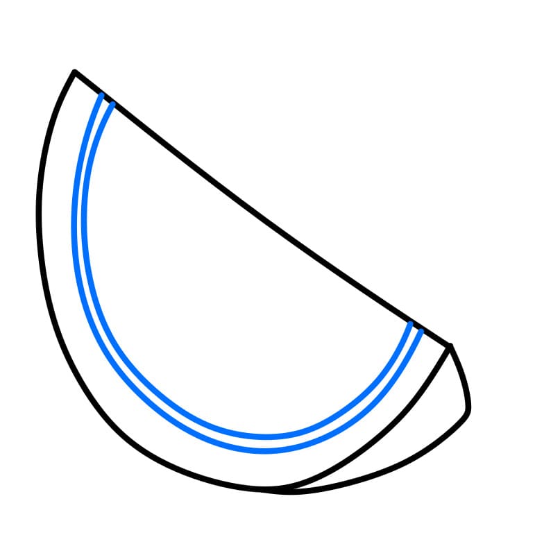 Hướng dẫn cách vẽ dưa hấu chi tiết từng bước cho bé - Bước 3