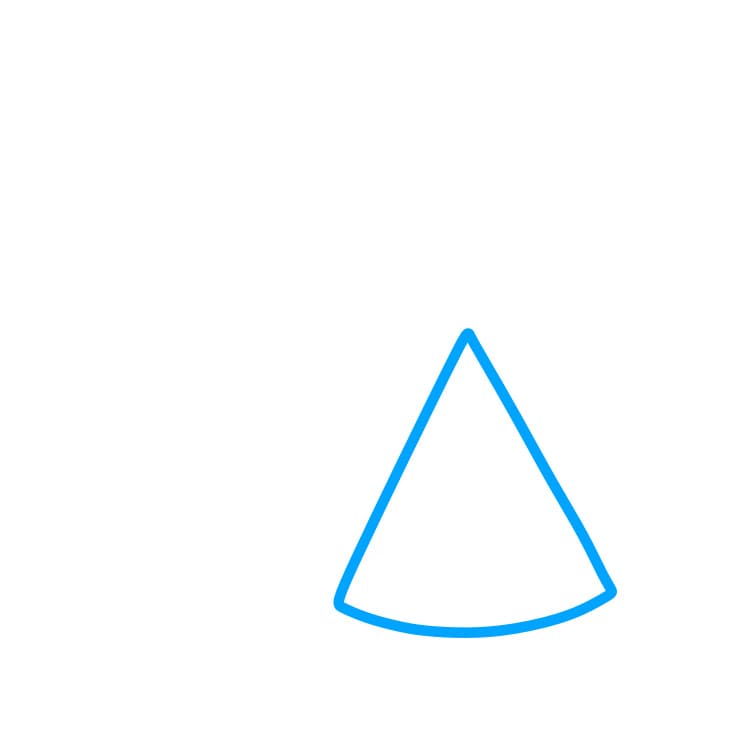 Hướng dẫn vẽ dưa hấu đơn giản cho bé - Bước 1