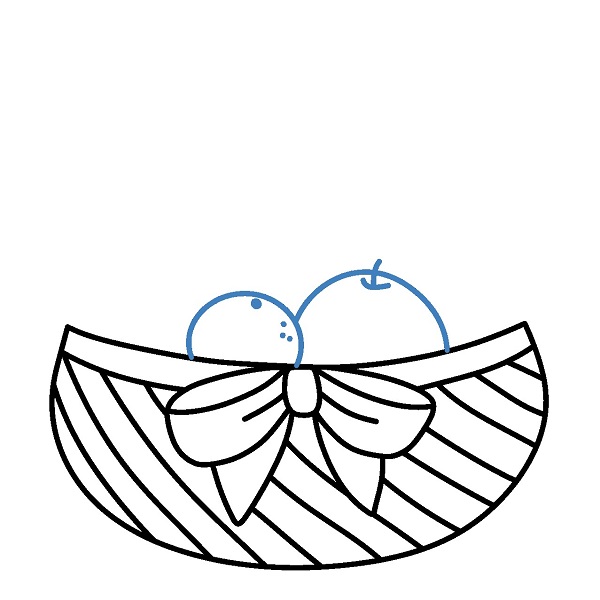 Hướng dẫn vẽ giỏ quà trái cây. - Bước 3