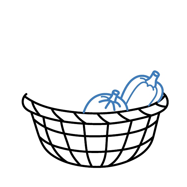 Hướng dẫn vẽ một giỏ trái cây cực dễ. - Bước 4