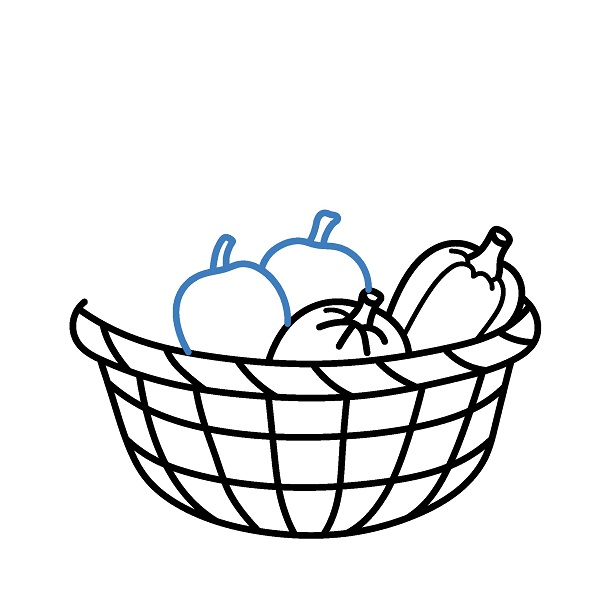 Hướng dẫn vẽ một giỏ trái cây cực dễ. - Bước 5