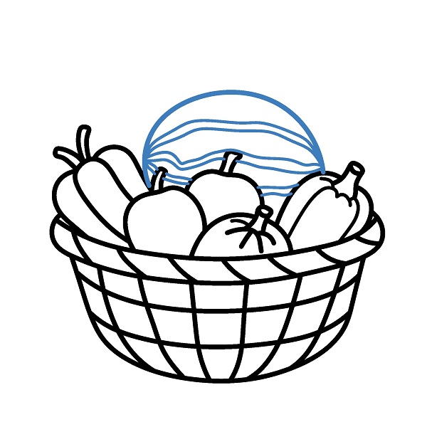 Hướng dẫn vẽ một giỏ trái cây cực dễ. - Bước 7