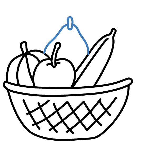 Hướng dẫn vẽ một giỏ trái cây đep. - Bước 6