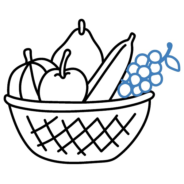 Hướng dẫn vẽ một giỏ trái cây đep. - Bước 7