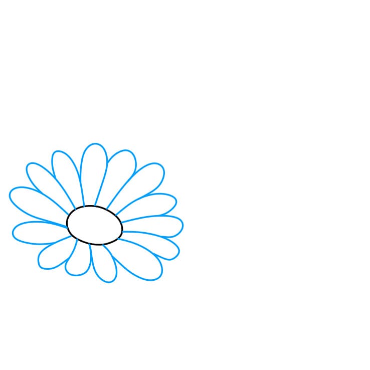 Hướng dẫn cách vẽ hoa cúc đơn giản và đẹp cho bé - Bước 2