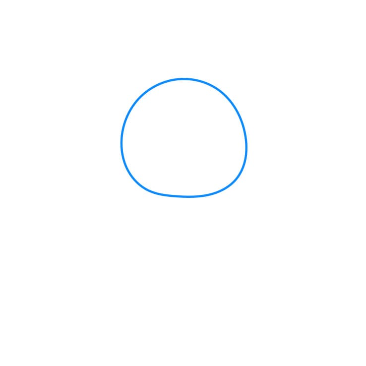 Hướng dẫn cách vẽ hoa cúc khuôn mặt dễ thương - Bước 1