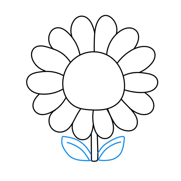 Hướng dẫn cách vẽ hoa cúc khuôn mặt dễ thương - Bước 4