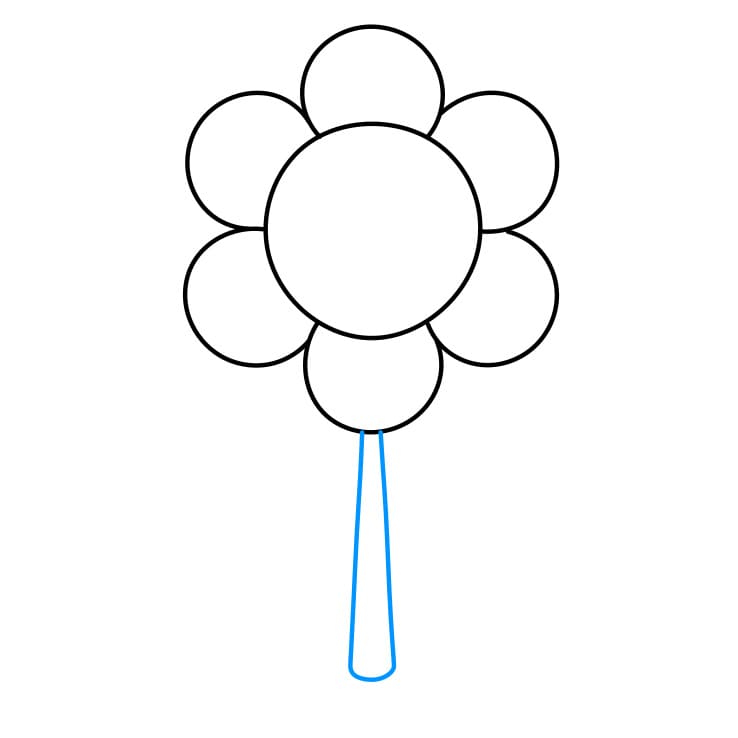 Hướng dẫn cách vẽ hoa cúc đang cười cho bé - Bước 3