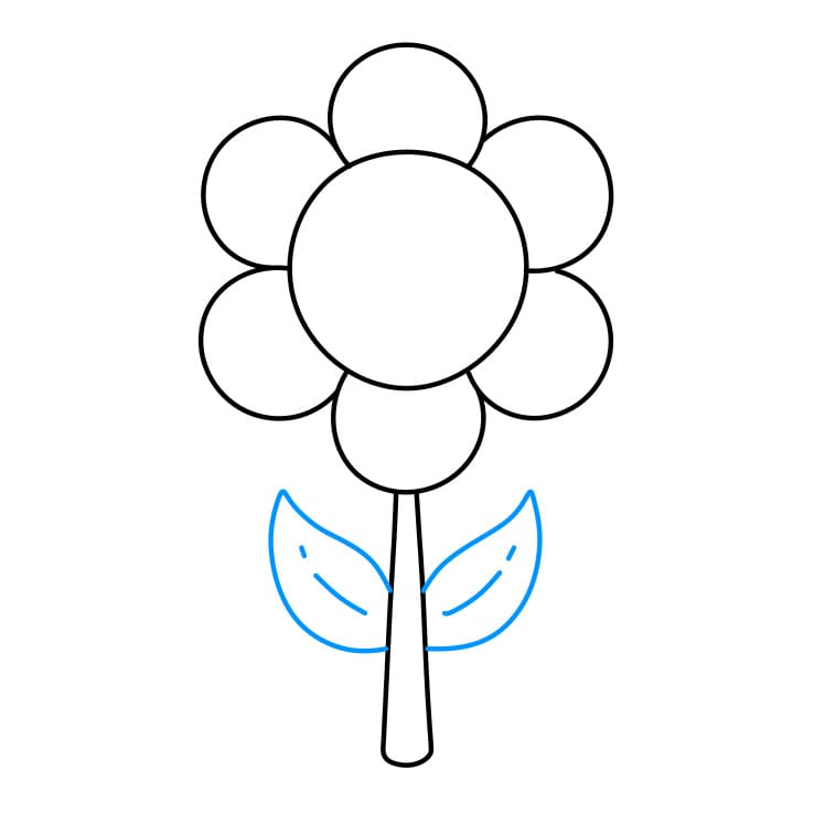 Hướng dẫn cách vẽ hoa cúc đang cười cho bé - Bước 4