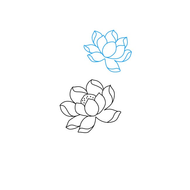 Hướng dẫn vẽ bình hoa sen thật là tinh tế - Bước 3