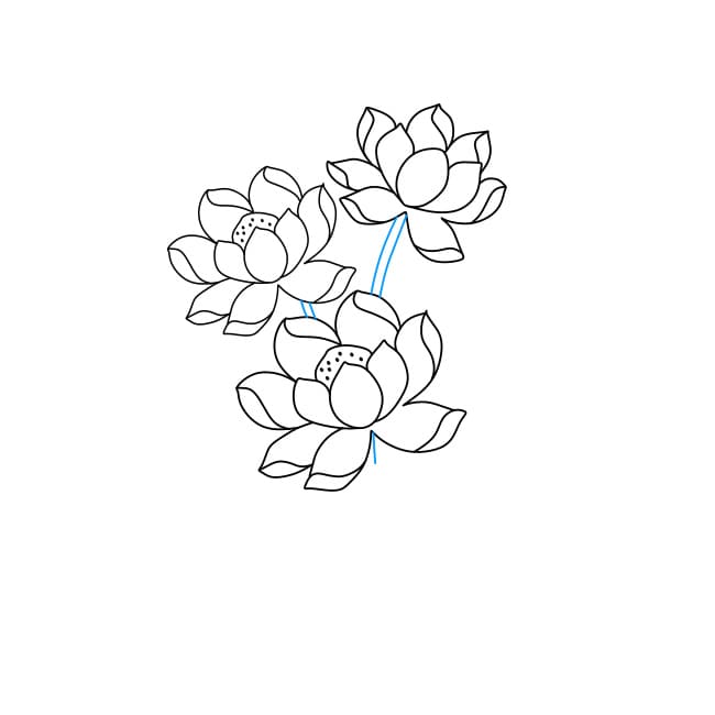 Hướng dẫn vẽ bình hoa sen thật là tinh tế - Bước 4