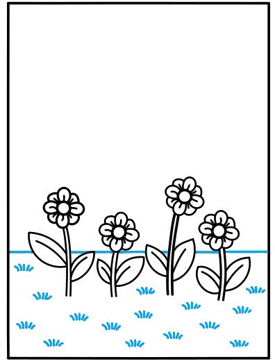 Hướng dẫn vẽ khu vườn dưới ánh nắng - Bước 4