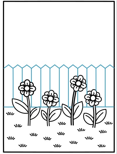 Hướng dẫn vẽ khu vườn dưới ánh nắng - Bước 5