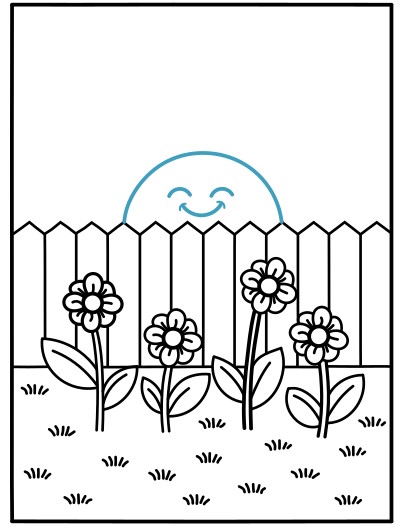 Hướng dẫn vẽ khu vườn dưới ánh nắng - Bước 6