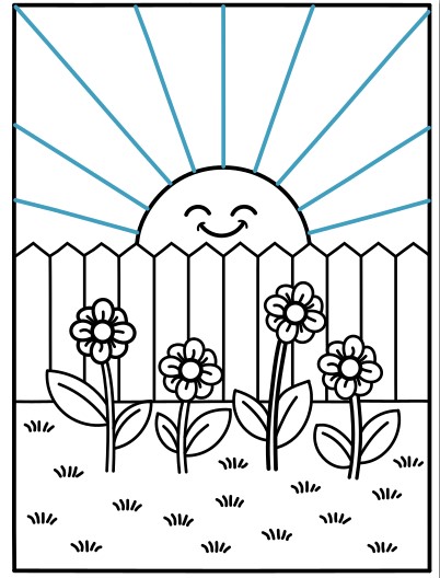 Hướng dẫn vẽ khu vườn dưới ánh nắng - Bước 7