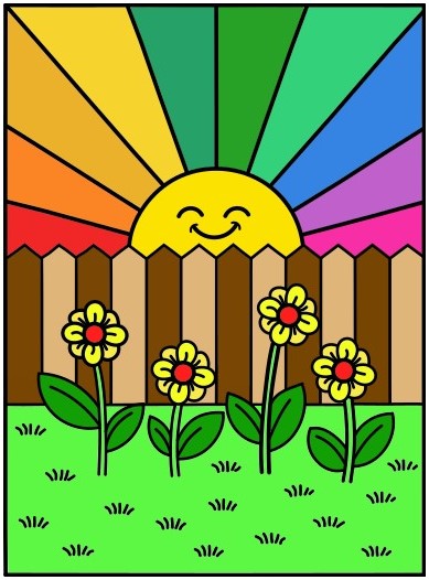 Hướng dẫn vẽ khu vườn dưới ánh nắng