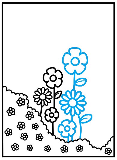 Hướng dẫn vẽ khu vườn đầy hoa - Bước 5